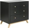 Bopita Nora commode met 3 laden Mat Zwart/Naturel online kopen